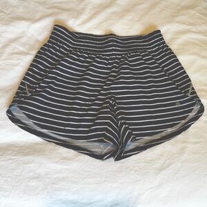 Women’s Athleta Racer Run Shorts navy and white Sz S